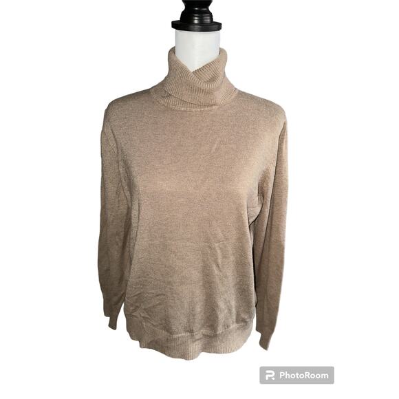 Joseph A. Turtle Neck Sweater XL Tan - Picture 1 of 3